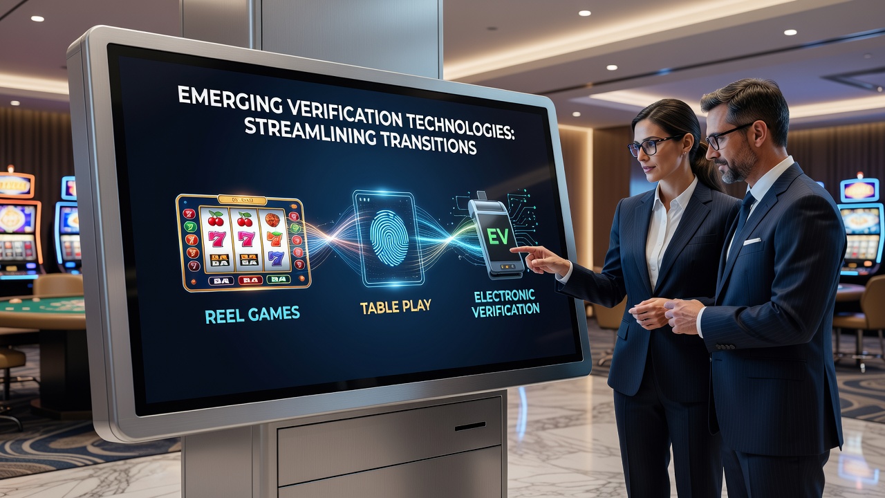 Dashboard view of integrated mobile gaming platform displaying verified user moving between slot, table, and sports sections