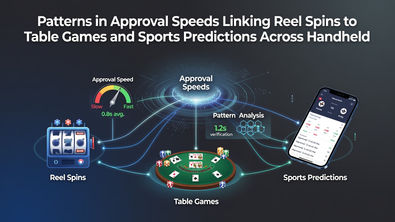 Analytics dashboard displaying approval speed metrics across slots, tables, and sports features in a handheld app