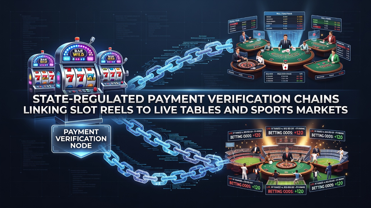 Diagram illustrating payment verification chain connections between mobile slots, live tables, and sports betting markets