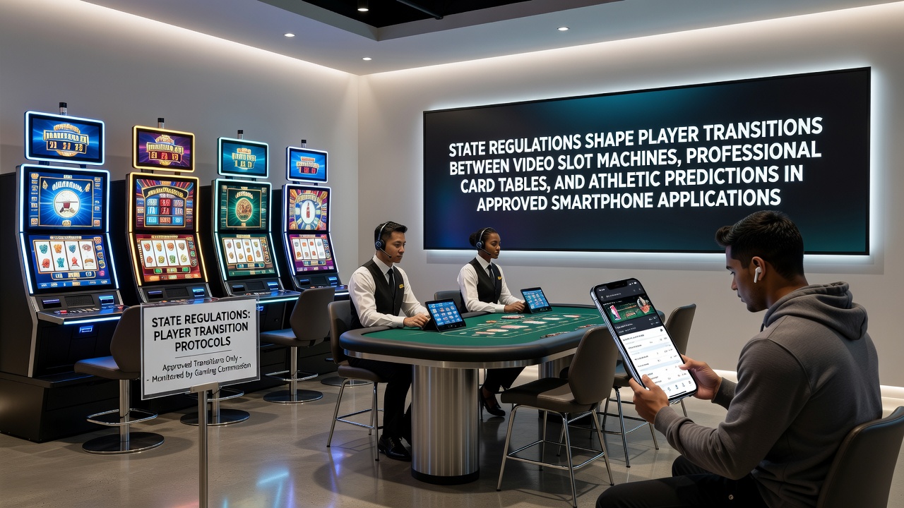 Smartphone displaying integrated casino and sports betting app interface with regulatory compliance indicators