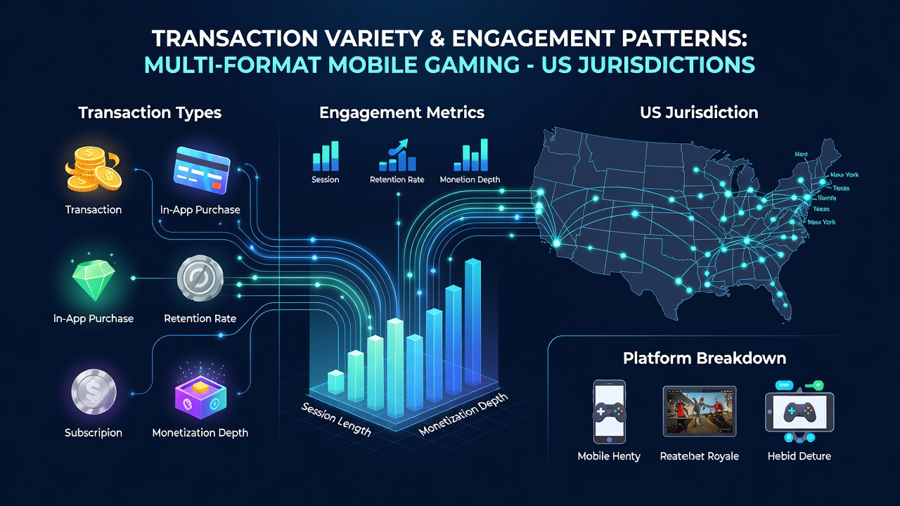 Dashboard view of transaction history linking mobile gaming formats in a regulated US app